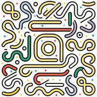 a colorful abstract pattern with lines and shapes vector