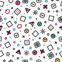 a colorful pattern with squares and circles vector