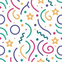 a colorful pattern with stars and other shapes vector
