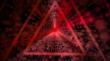Red Triangle Particles Tunnel video
