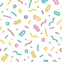 a colorful pattern with colorful shapes and lines vector