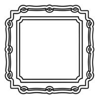 a black and white drawing of a square frame vector