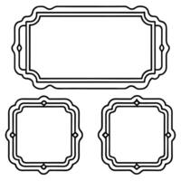 a set of four frames with a border vector