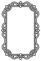 a black and white drawing of a frame with ornate design vector