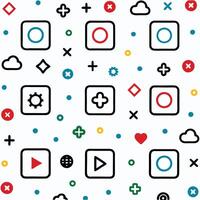 a seamless pattern with various icons and symbols vector