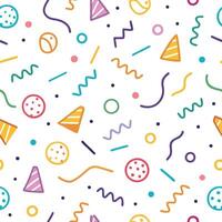 a colorful pattern with various shapes and colors vector