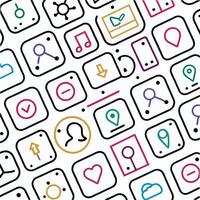 a collection of icons and icons in a square shape vector