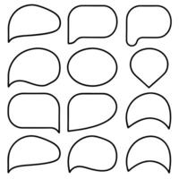 a set of speech bubbles with different shapes vector
