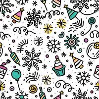 a seamless pattern with christmas items on it vector