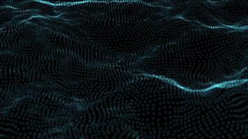 Calm Abstract Waves in Dark Colors With Glowing Lines Flowing Through the Surface video
