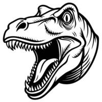 a t - rex head with its mouth open vector