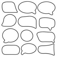 a set of speech bubbles with different shapes vector