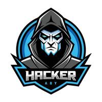 the logo for hacker a team vector