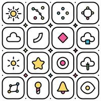 a set of icons for a weather app vector