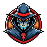 the evil wizard mascot for a team vector