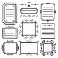 set of vintage frames and frames for text and design vector