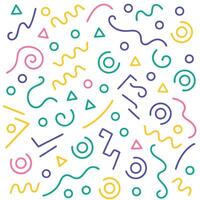 a colorful pattern with geometric shapes and lines vector