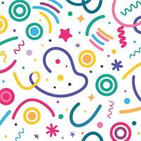 seamless pattern with colorful shapes and lines vector