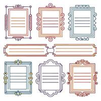 set of frames with ornamental borders vector