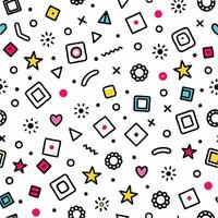 seamless pattern with colorful geometric shapes and shapes vector