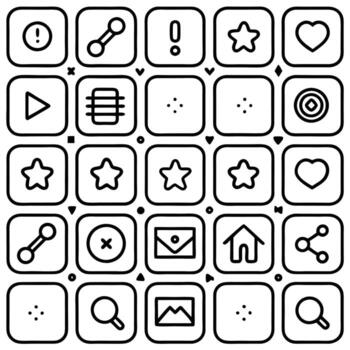 a set of icons for a website vector