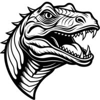 a dinosaur head with its mouth open and teeth showing vector