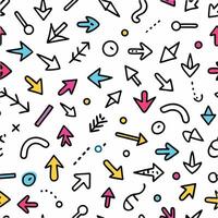 seamless pattern with colorful arrows and arrows vector