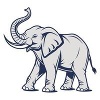 an elephant with tusks standing in front of a white background vector