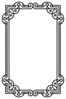 an ornate frame with a black border vector
