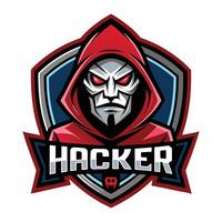 the logo for hacker vector