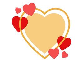 Valentines Day Heart Frame Background vector
