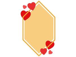 Frame Heart Background Valentines Day vector