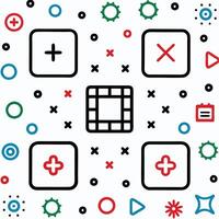 a set of icons with different symbols vector