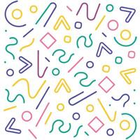 a colorful pattern with geometric shapes and lines vector