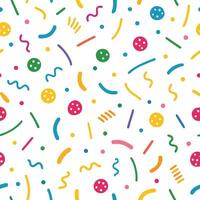 a colorful pattern with confetti and other shapes vector