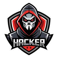 the logo for a hacker team vector