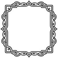 a black and white drawing of a square frame vector