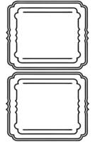 two blank frames with black and white borders vector