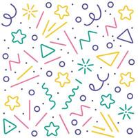 a colorful pattern with stars and triangles vector