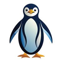 a penguin is standing on a white background vector