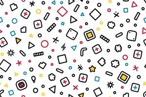 a colorful pattern with various shapes and symbols vector