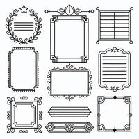 set of decorative frames and borders vector