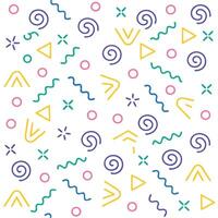 seamless pattern with colorful geometric shapes and lines vector