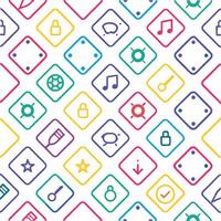 a colorful pattern with icons and symbols vector
