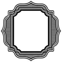 a black and white frame with a border vector