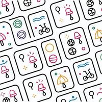 a pattern of colorful icons and symbols vector