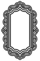 a black and white drawing of a frame with a border vector