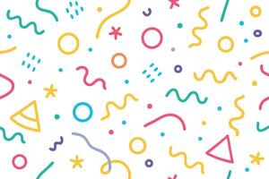 seamless pattern with colorful shapes and lines vector