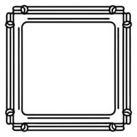 a square frame with a black outline vector