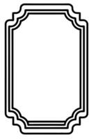 a black and white outline of a frame vector